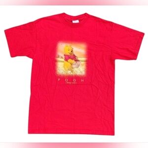 Y2K 2000s Disney Store Winnie the Pooh Honey-Sweet Print T-Shirt Size (L) 